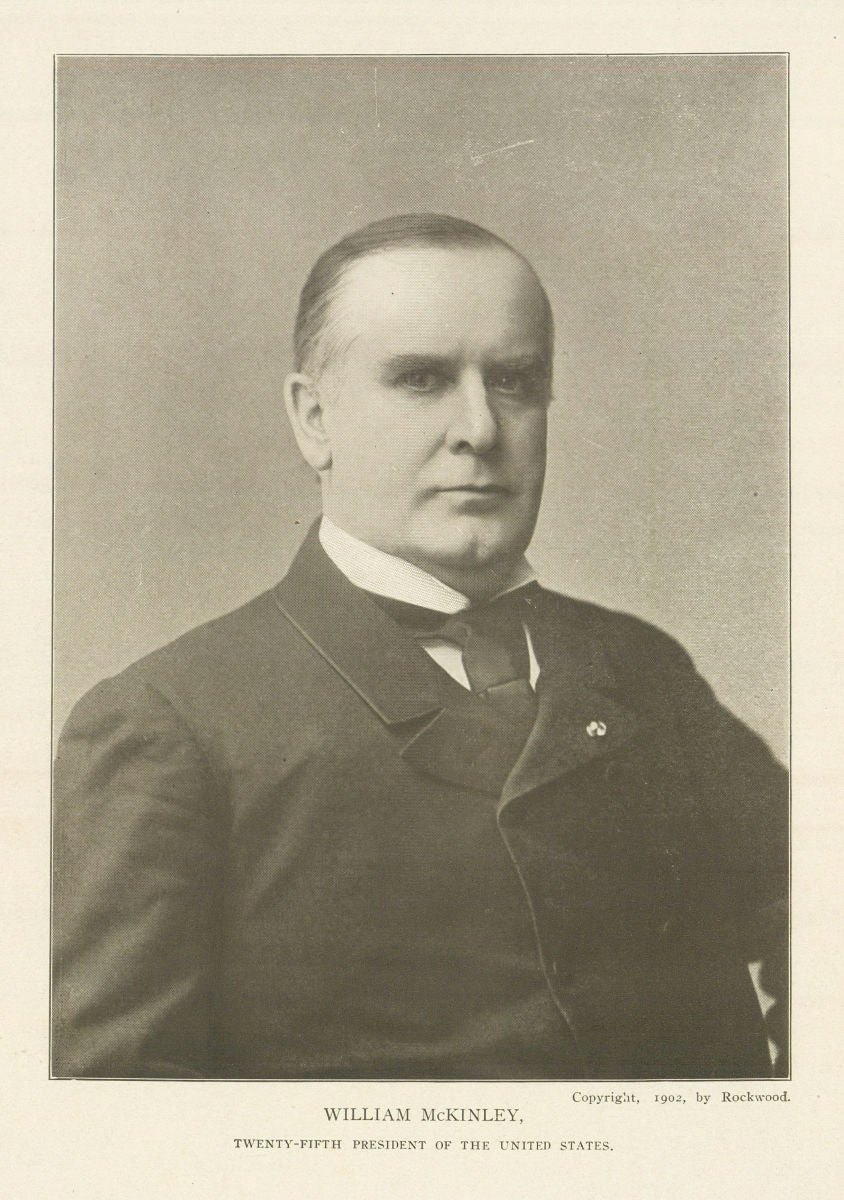 WILLIAM McKINLEY, TWENTY-FIFTH PRESIDENT of THE UNITED STATES. USA 1907 print
